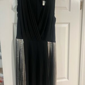Club Monaco Black Maxi Dress with Silver Accents